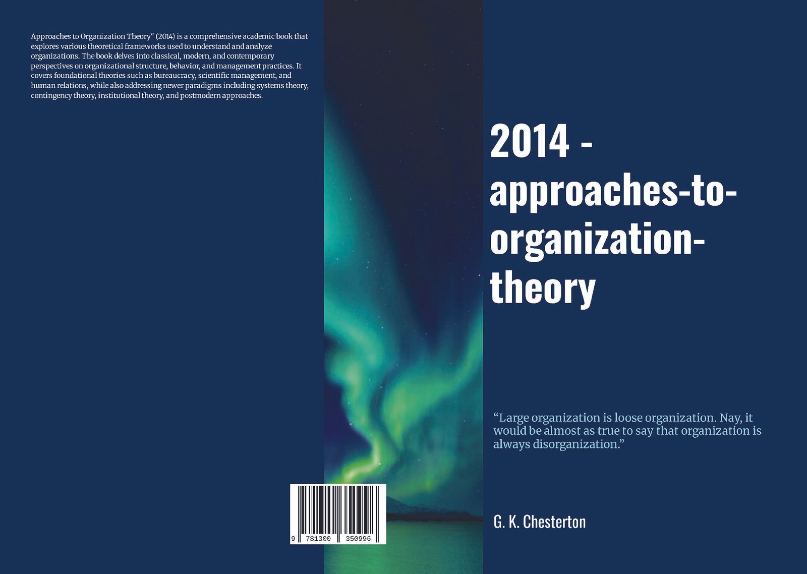 2014 - approaches-to-organization-theory